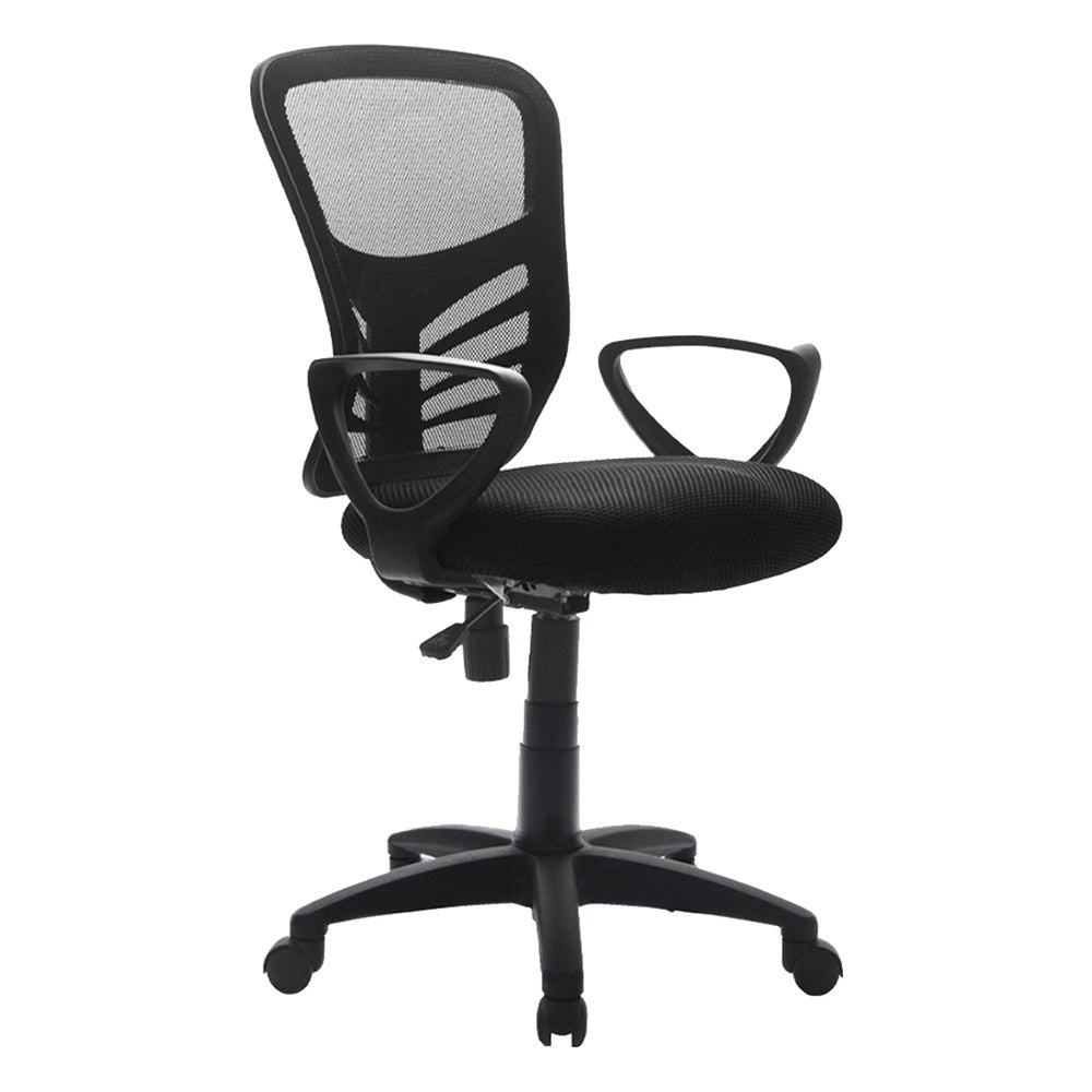 Silla Semi Ejecutiva de Área Administrativa - GEBESA SPIDER - Negro - Respaldo en Malla