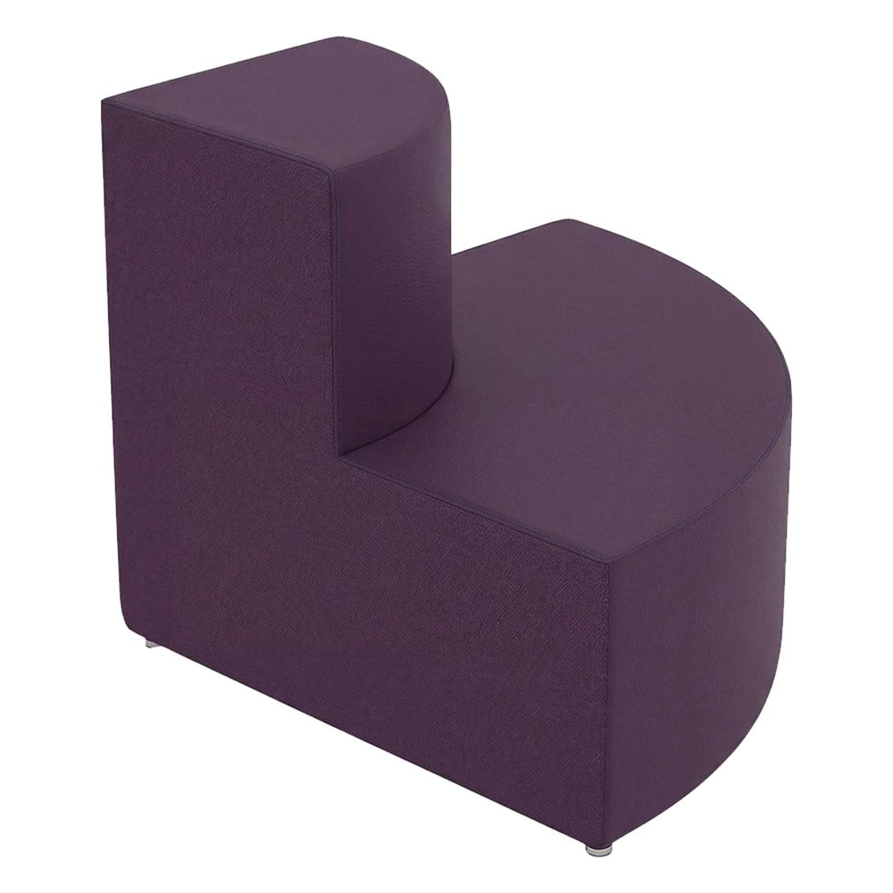 Geo Steps para Área Colaborativa - GEBESA FOMCORE STEPS - Esquina Externa Curva 2 Niveles - Tapizado