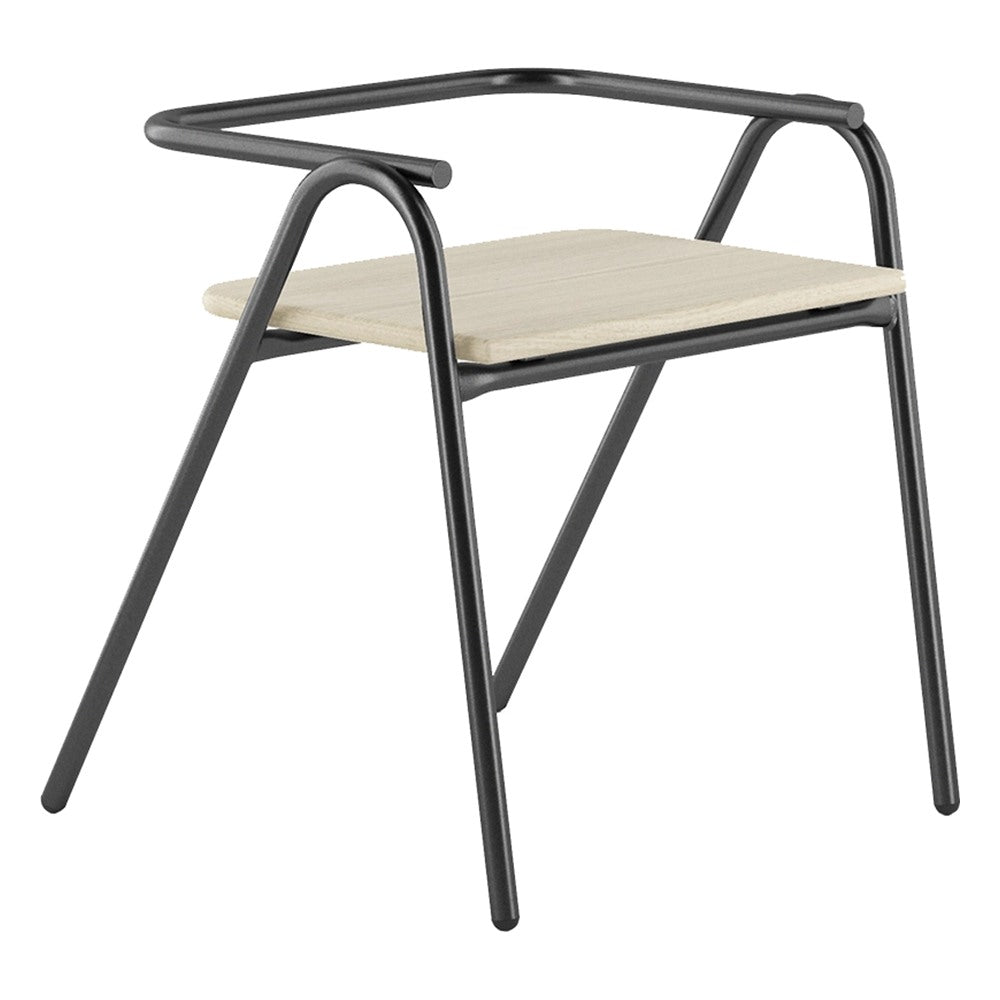 Silla Respaldo Medio para Patio - GEBESA GRC HURDLE - Asiento de HDPE y Estructura de Acero