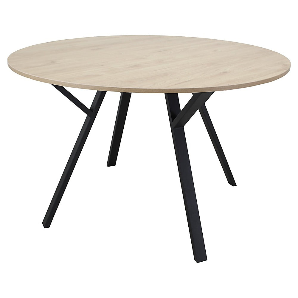 Mesa Redonda para Bistró - KINGSTRONG SIBARI 120 D203 - MESA0903754 - Nogal - Estructura en Metal y Cubierta en Melamina