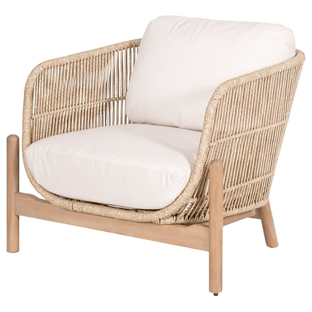 Sillón para Jardín y Terraza - NOGAL BEAT BEQUIA SILL0904872 - Asiento y Respaldo Tapizados