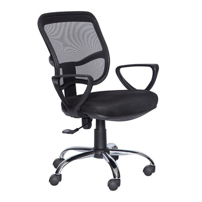 SILLA NOGAL BEAT M-60E | Silla Secretarial para Oficina | Base Estrella Cromada con Rodajas | Tapiz Hule Espuma | Interior Institucion Compañia Organizacion Empresa Empresarial Laboral Oficina Despacho Bufete Operativa