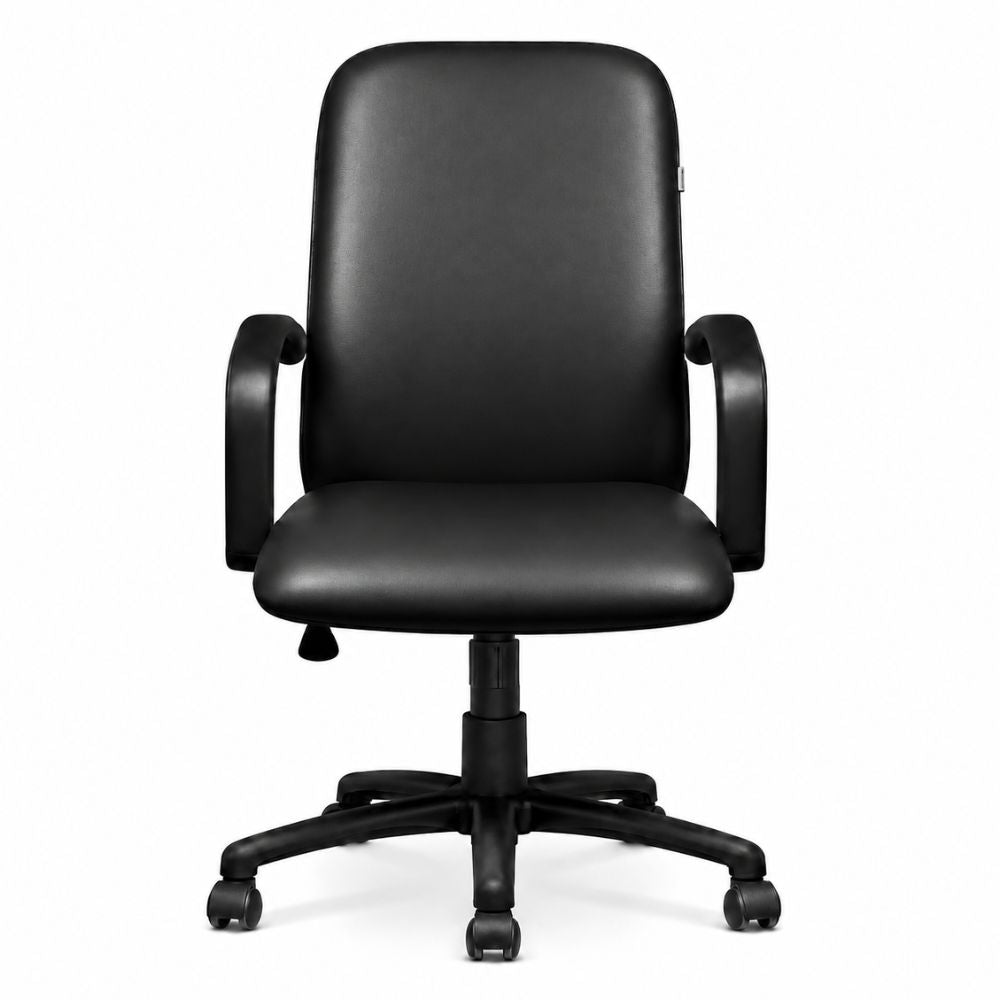 Silla Ejecutiva de Dirección General - GEBESA COMFORT - Tactopiel - Cuerpo en L - Vista Frontal