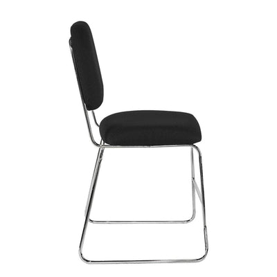 Silla De Oficina Visita - ALBAR AB-900 CRC - Negro - Asiento Tapizado y Base Terminado en Cromo