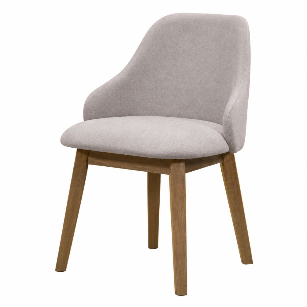 Silla Comercial Interior NOGAL BEAT FINN de madera de roble y tela poliéster en color café para uso en interior