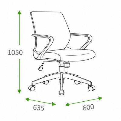 Silla de Oficina Operativa Respaldo en Malla Gris - VERSA ERGOSTAR GYRO - Asiento Tapizado