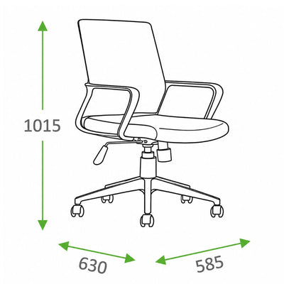 Silla de Oficina Operativa - VERSA ERGOSTAR LIT ES-200 - Respaldo medio en malla negra y asiento tapizado