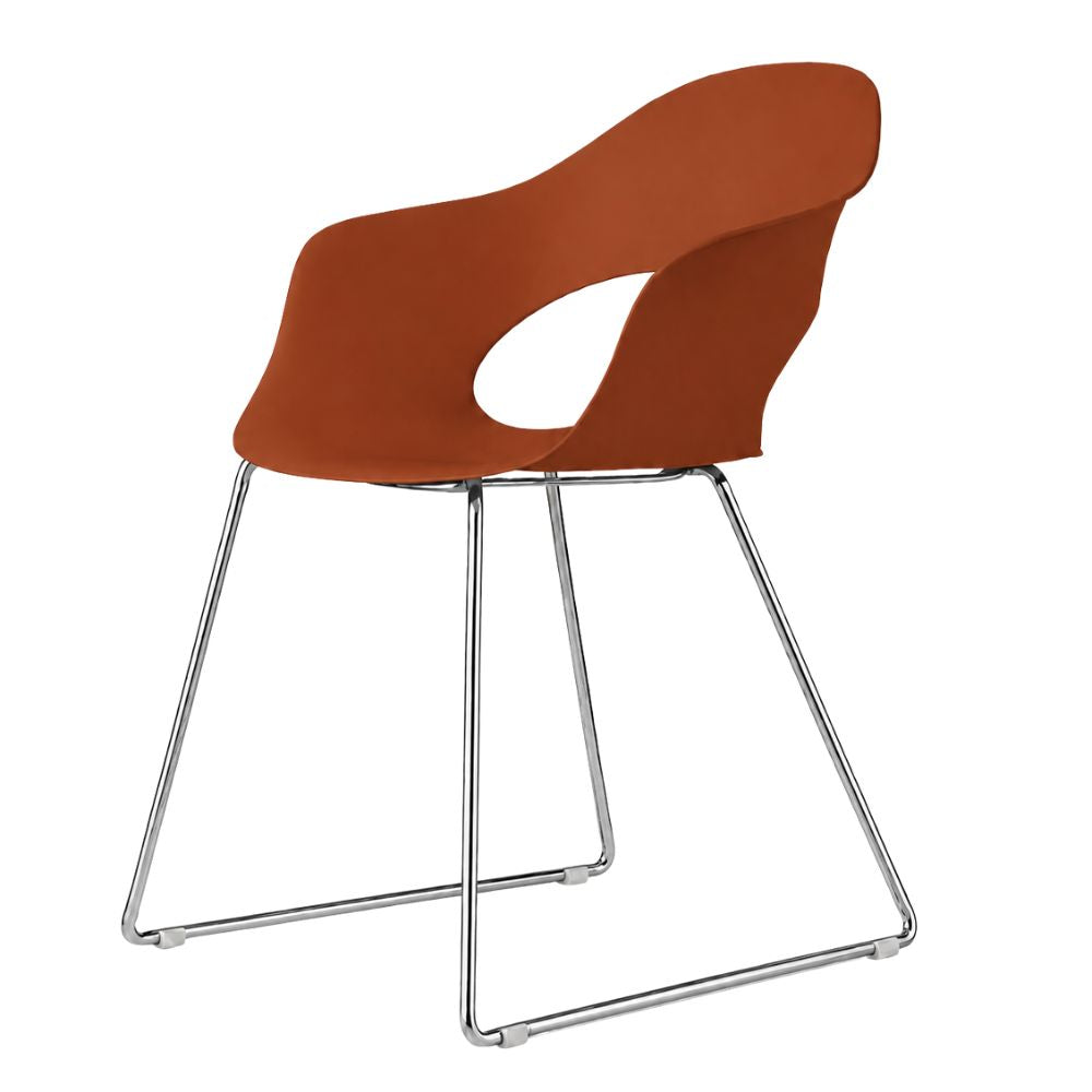 Silla de Recepción Labenze Lady B 154-22120 | Scocca tapizable y estructura cromada | Nogal Beat · silla de recepción, silla de visita, mobiliario de oficina.