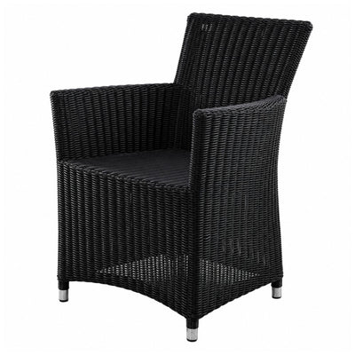 Sofá de Terraza NOGAL BEAT HAWAII de aluminio y polyrattan en color negro para uso en la intemperie