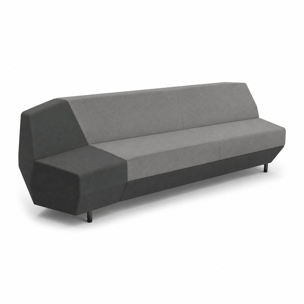 Sofá Modular Izquierdo Costado Recto VERTEX izquierdo costado recto largo de VERSA OFFSET, Frente 235 cm, vista de tres cuartos sobre fondo blanco