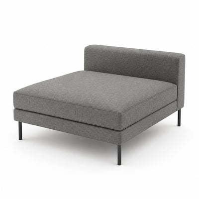 Sofá Modular Mossa MOSSA sofá 120 de VERSA OFFSET, Frente 120 cm, vista de tres cuartos sobre fondo blanco