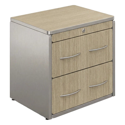 Archivero Horizontal para Archivo - GEBESA SPAZIO - Frente 77 cm - 2 Gavetas - GBS350 - GEBESA - NOGAL BEAT - Archivero