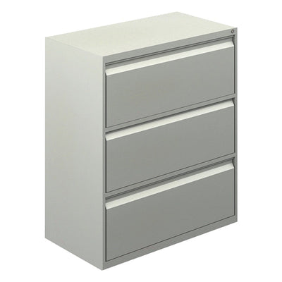 Archivero Horizontal para Oficina - GEBESA ARKA - Frente 90 cm - 3 Gavetas - GAG360 - GEBESA - NOGAL BEAT - Archivero