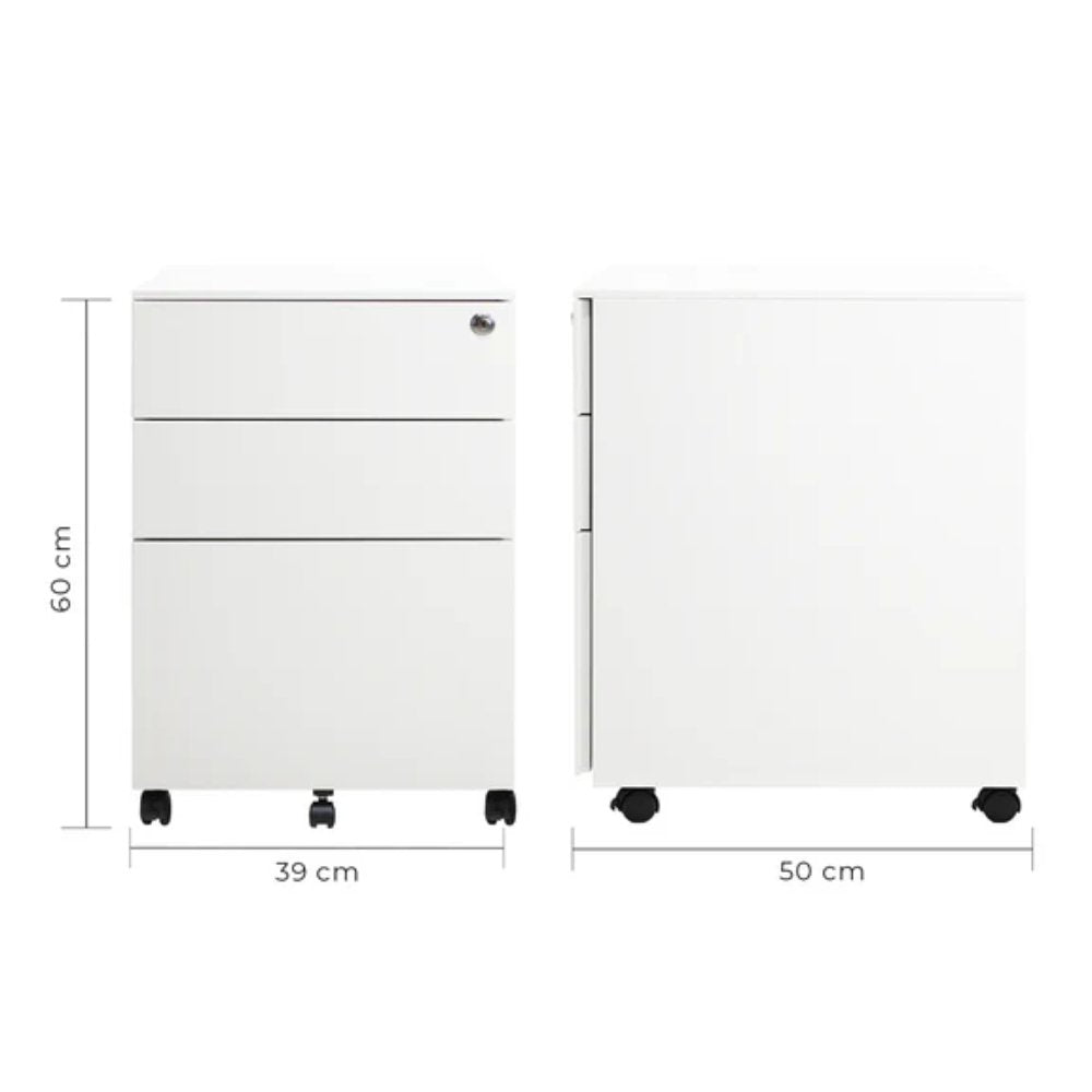 ARCHIVERO METALICO KINGSTRONG 2+1 2406 SARRE | Archivero para Oficina Ejecutivo Empresarial | Espacios de Almacenamiento con rodajas | Varios Colores | Metalico | Interior - ARCH0904587 - Mundo In - NOGAL BEAT - archivero