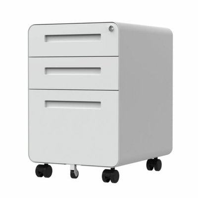 ARCHIVERO OFIK MÓVIL BILLY | Archivero para Oficina | Base con Rodajas | Blanco | Acero | Interior - 1060 - Ofik - NOGAL BEAT -