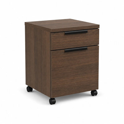 Archivero para Oficina Móvil - VERSA COMPLEMENTOS - Melamina 1 Cajón y 1 Gaveta - CS-1002 - VERSA - NOGAL BEAT - Archivero