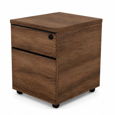 Archivero para Oficina Móvil - VERSA PIANNO - Un Cajón - PI-200N - VERSA - NOGAL BEAT - Archivero