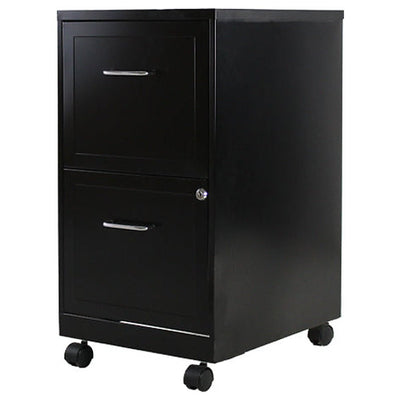 Archivero para Oficina Organizador - KINGSTRONG 16251 ARCH0300030 - 2 Gavetas - Negro - Metálico - ARCH0300030 - Mundo In - NOGAL BEAT - Archivero