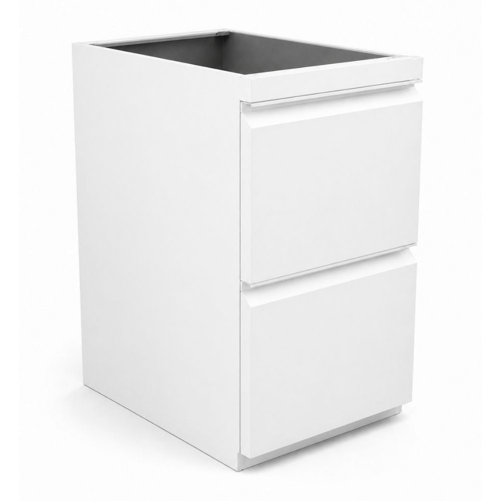 Archivero para Oficina Pedestal Metálico - VERSA COMPLEMENTOS - Varios Colores - Fondo 50 cm - 2 Gavetas de Archivo - CS-1336 - VERSA - NOGAL BEAT - Archivero