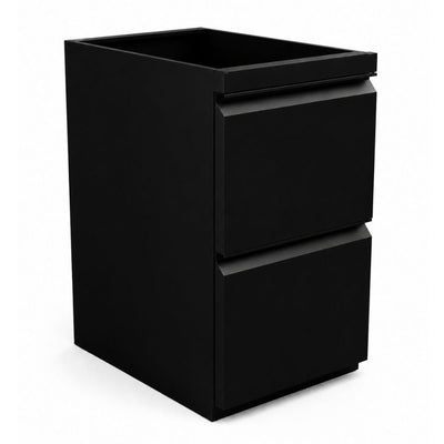 Archivero para Oficina Pedestal Metálico - VERSA COMPLEMENTOS - Varios Colores - Fondo 50 cm - 2 Gavetas de Archivo - CS-1236 - VERSA - NOGAL BEAT - Archivero