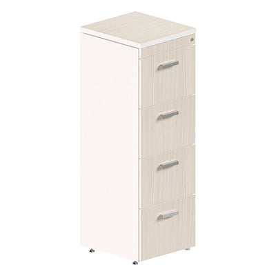 Archivero Vertical para Archivo - GEBESA KENZA - Frente 43 cm - 4 Gavetas - GBK340 - GEBESA - NOGAL BEAT - Archivero