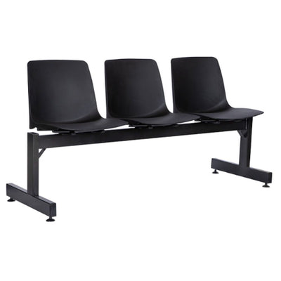 Banca De Visita Para Oficina Ergonómica - ALBAR PL - 30 3P - Negro - Asiento y Respaldo En Polipropileno - PL - 30 3P - ALBAR - NOGAL BEAT - Banca