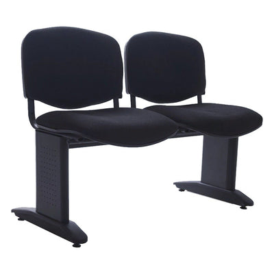 Banca de Visita Tandem para Sala de Espera - GEBESA COMFORT - Varios Colores - 2 Plazas - Asiento y Respaldo Tapizado - GDC204P2 - GEBESA - NOGAL BEAT - Banca de Visita