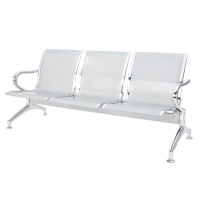 BANCA NOGAL BEAT NAPOLES 3 PLAZAS | Banca de Visita para Aeropuerto | 3 Plazas | Estructura Lámina de Acero | Interior - NAPOLES 3 PLAZAS - MOBILIARIO EN MOVIMIENTO - NOGAL BEAT - Banca