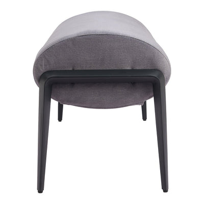 Banca para Vestidor 2 Plazas - ZUO GLATT - Varios Colores - Asiento y Respaldo Tapizados en Tela Tipo Terciopelo - 110350 - Zuo - NOGAL BEAT - Banca