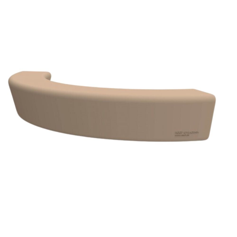 BANCADA RESOL HOOP CURVE | Bancada Semcircular para Sala de Espera Moderna Terraza | 40 cm | Polietileno Rotomoldeado | Protección UV | Interior + Exterior - 41554 POLIET.1X.AE - Resol - NOGAL BEAT - banca