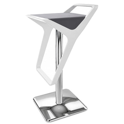 Banco Alto Giratorio Bicolor para Barra - LABENZE BANCO FREEDOM 157-30300 - blanco/gris - Tecnopolímero Bicolor con Base Giratoria de Plato Cuadrado en Acero Cromado - 157-30300-ESP - Labenze - NOGAL BEAT - Banco Comercial