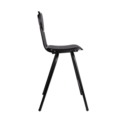 Banco Alto para Bar y Barra - OFFIHO OLIVER OHV - 141 - Negro - Asiento y Respaldo de Polipropileno Antiderrapante - OHV - 141 - OFFIHO - NOGAL BEAT - Bancos