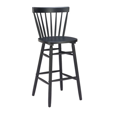 Banco Alto para Comedor de Empresa - ZUO TYCE - Negro - Asiento y Estructura en Madera de Hule Pintada - 110530 - Zuo - NOGAL BEAT - Banco Comercial