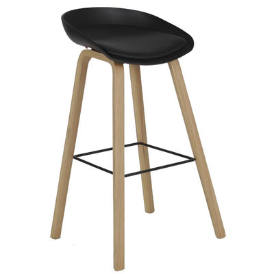 Banco Alto para Hotel - NOGAL BEAT STELLA - Varios Colores - Asiento Acojinado y Estructura en Madera - BANCO STELLA - MDO - NOGAL BEAT - Banco Comercial