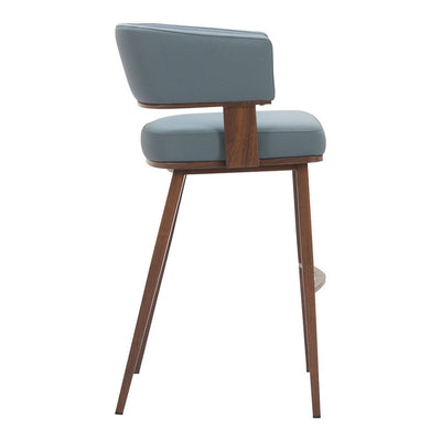 Banco Alto para Pub - ZUO POISE - Varios Colores - Asiento y Respaldo Tapizados en Piel Sintética - 110329 - Zuo - NOGAL BEAT - Banco Comercial