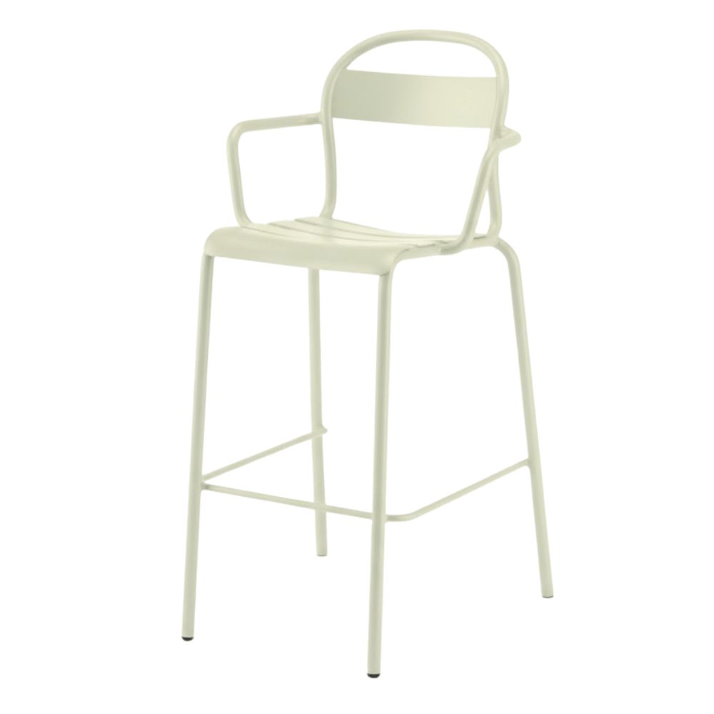 Banco Alto para Terraza Resistente a Rayos UV - COLOS STECCA 6 - Varios Colores - para Ambiente Salino - STECCA 6 - Colos - NOGAL BEAT - Bancos