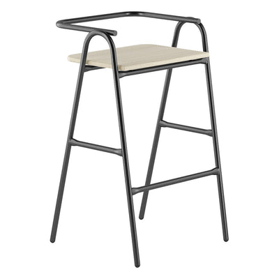 Banco Alto Respaldo Medio para Área Exterior - GEBESA GRC HURDLE - Alto 72 cm - Exterior - GGRH325 - GEBESA - NOGAL BEAT - Banco de Terraza