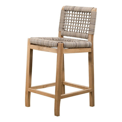 Banco Bar para Terraza - NOGAL BEAT MILANDO - Varios Colores - Madera Teca y Polyrattan - BANCO BAR MILANDO 74-104 Banana - CAMCO - NOGAL BEAT - Banco de Terraza