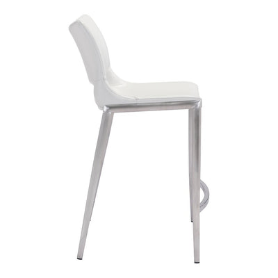 Banco Mostrador para Cafetería - ZUO ACE 51x57 101390 - Varios Colores - Asiento y Respaldo Tapizados en Piel Sintética - 101390 - Zuo - NOGAL BEAT - Banco Comercial