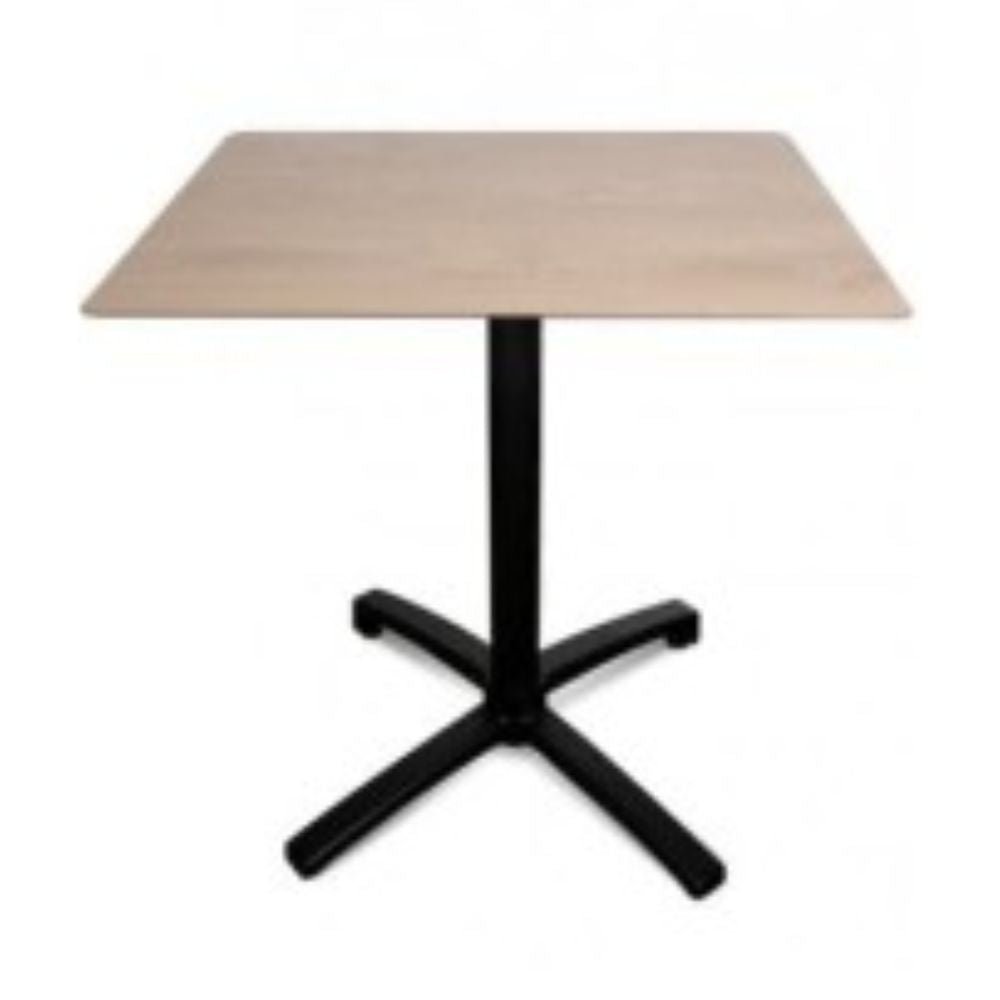 BASE Y CUBIERTA RESOL DROP 70 x 70 HPL | Pie de Mesa con Cubierta HPL para Restaurante | 72 cm | Estructura Aluminio Pintado | Interior + Exterior - 04612 - Resol - NOGAL BEAT - Mesas