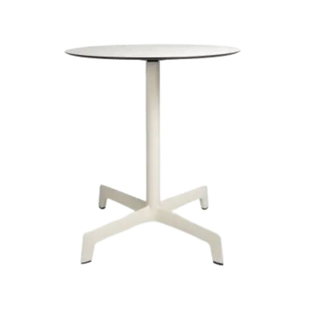 BASE Y CUBIERTA RESOL SPUTNIK 60 DIA WE | Pie de Mesa con Cubierta Werzalit para Restaurante | 71.5 cm | Aluminio Anodizado | Protección Rayos UV | Interior + Exterior - 02019 - Resol - NOGAL BEAT - Mesas