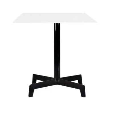 BASE Y CUBIERTA RESOL SPUTNIK 60 X 60 HPL | Pie de Mesa con Cubierta HPL para Restaurante | 71.5 cm | Aluminio Anodizado | Protección Rayos UV | Interior + Exterior - 03181 - Resol - NOGAL BEAT - mesa