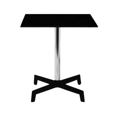 BASE Y CUBIERTA RESOL SPUTNIK 70 X 70 HPL | Pie de Mesa con Cubierta HPL para Restaurante | 71.5 cm | Aluminio Anodizado | Protección Rayos UV | Interior + Exterior - 02891 - Resol - NOGAL BEAT - mesa