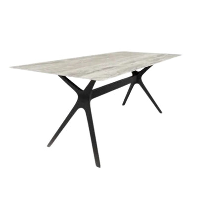 BASE Y CUBIERTA RESOL VELA L 200 X 90 HPL | Pie de Mesa con Cubierta HPL para Restaurante | 72.5 cm | Fibra de Vidrio con PP | Protección UV | Interior + Exterior - 04117 - Resol - NOGAL BEAT - Mesas