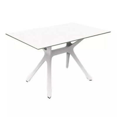 BASE Y CUBIERTA RESOL VELA M 120 X 80 HPL | Pie de Mesa con Cubierta HPL para Restaurante | 72.5 cm | Fibra de Vidrio con PP | Protección UV | Interior + Exterior - 03100 - Resol - NOGAL BEAT - Mesas