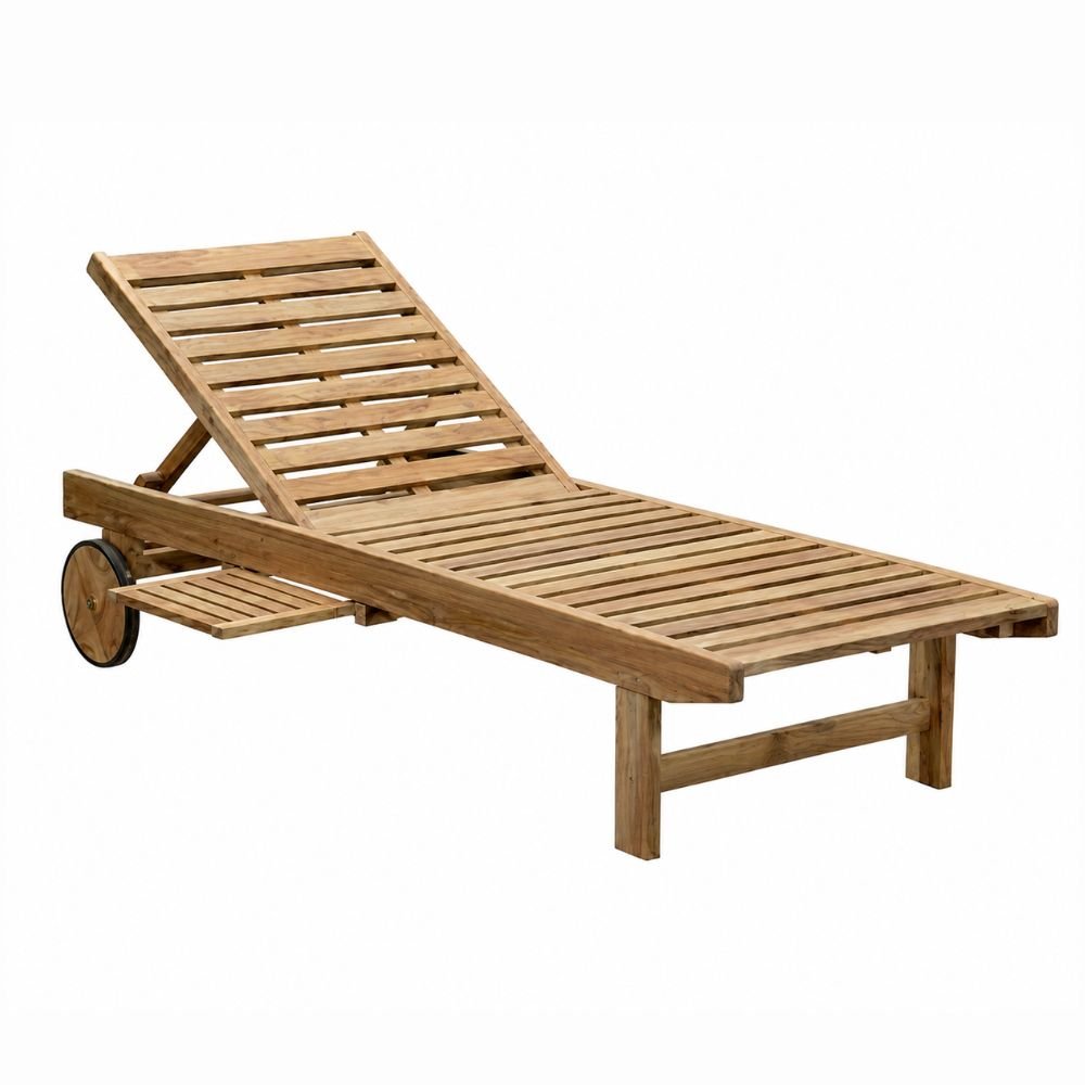 Camastro de Intemperie para Zona de Alberca - NOGAL BEAT SOFÍA - Natural - Madera de Acacia - CAMASTRO SOFÍA Natural - CAMCO - NOGAL BEAT - Camastro