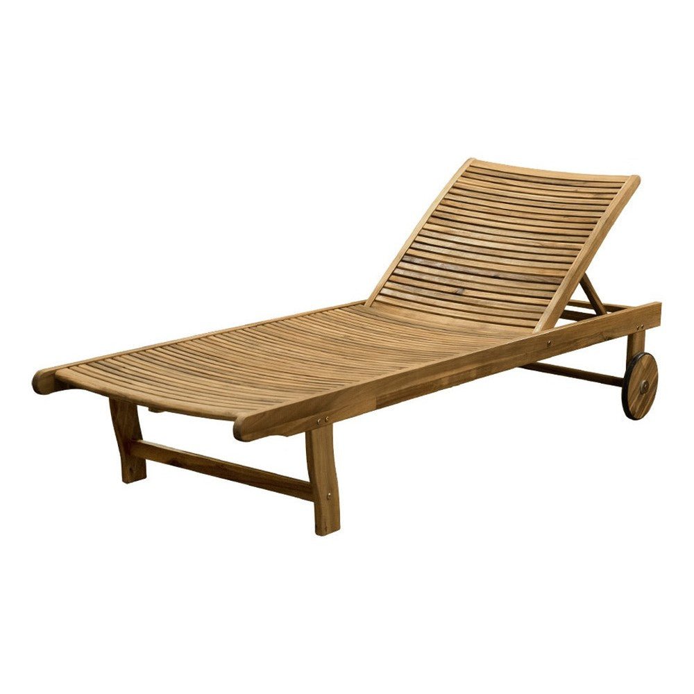 Camastro de Intemperie para Zona de Terraza - NOGAL BEAT FLORENCIA - Natural - Madera de Acacia - CAMASTRO FLORENCIA Natural - CAMCO - NOGAL BEAT - Camastro