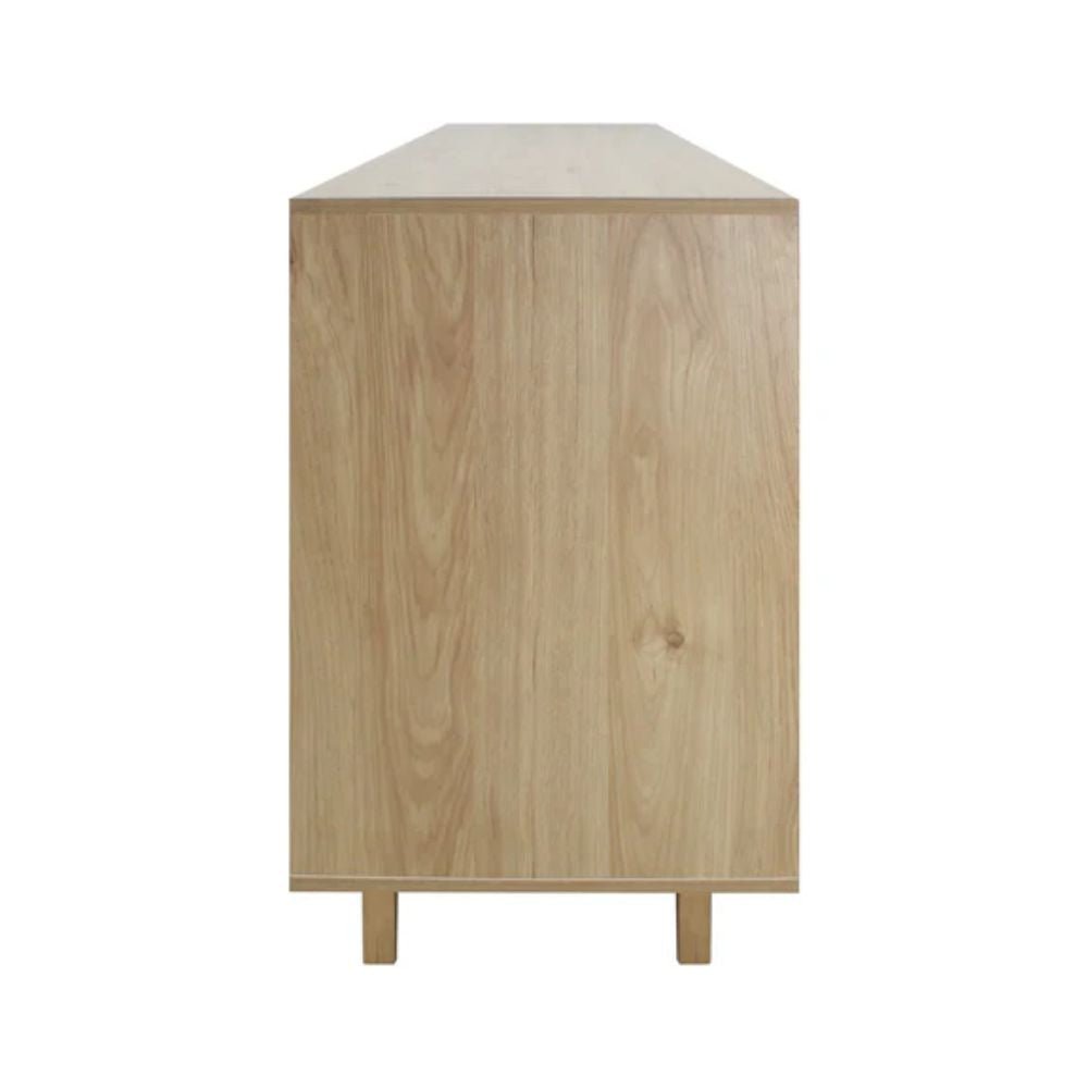 CREDENZA KINGSTRONG CASTELLA CRED0903757 | Credenza Ocasional para Sala Habitación | Melamina | Metal | Interior - CRED0903757 - Mundo In - NOGAL BEAT - Credenza