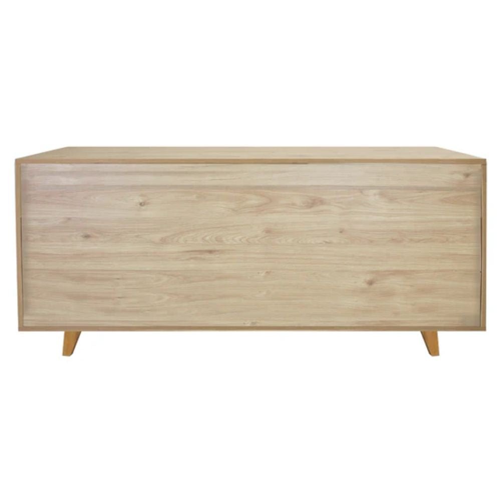 CREDENZA KINGSTRONG CASTELLA CRED0903757 | Credenza Ocasional para Sala Habitación | Melamina | Metal | Interior - CRED0903757 - Mundo In - NOGAL BEAT - Credenza