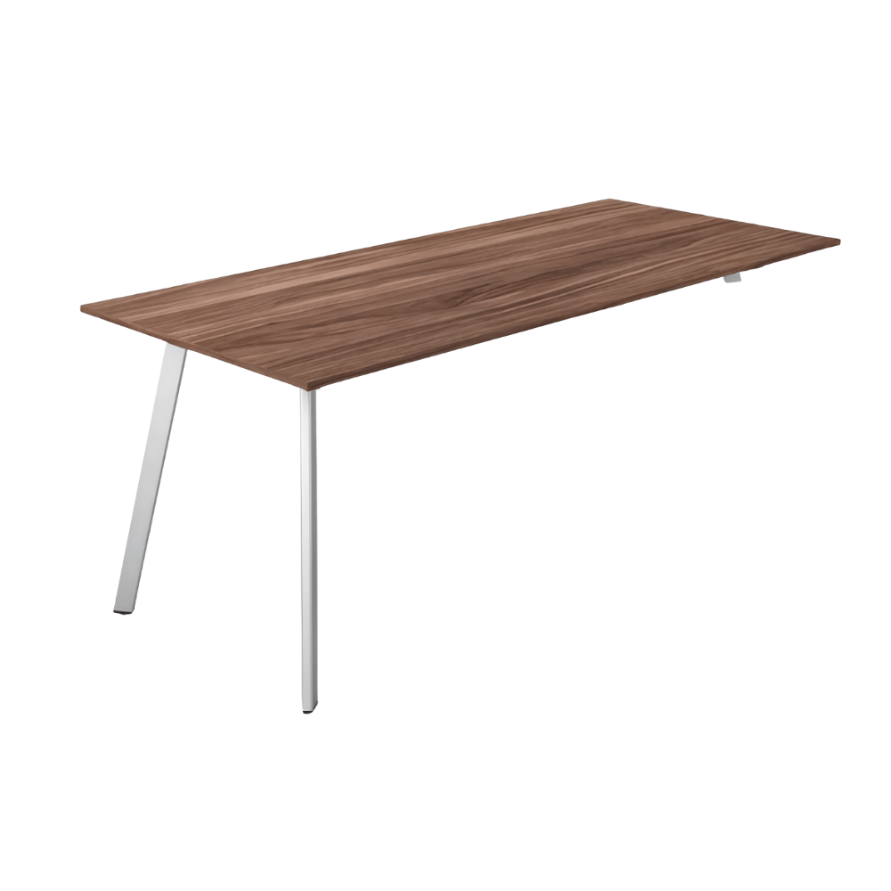 Escritorio de Oficina Ejecutivo - NOGAL BEAT SAINZ 180 X 80 - Escritorio Sobre Credenza - Varios Colores - Acero Calibre 16 - Escritorio sobre credenza Sainz 180x80 c/ cubierta 19mm - MOBILIARIO EN MOVIMIENTO - NOGAL BEAT - Escritorio